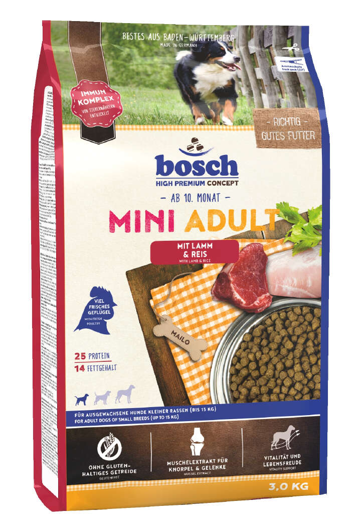 bosch Hunde-Trockenfutter Mini Adult Lamm & Reis